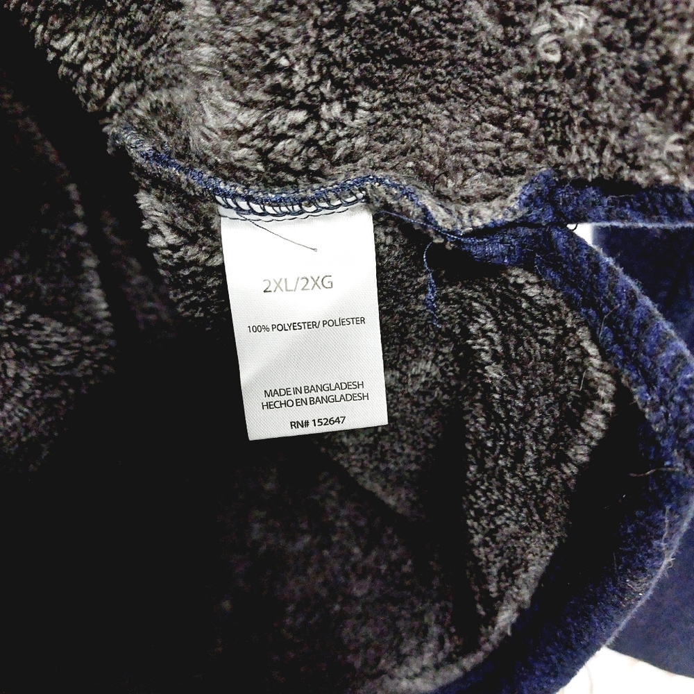 London Fog Men's Half Zip PLUSH Warm Sherpa Lined Pullover Sweater Size 2XL NWT - Picture 4 of 5